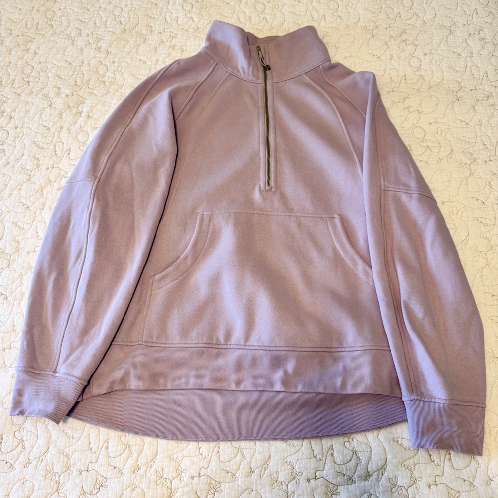 Lululemon Athletica Lilac Oversized Funnel Neck 1/2 zip Scuba
